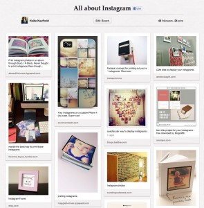 mein Pinboard zu Links rund um Instagram